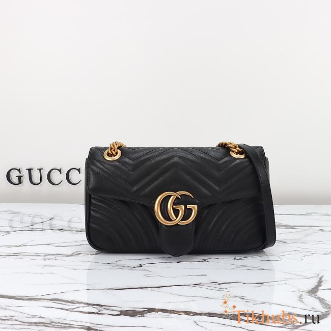 Gucci Marmont Small Black Bag 26x15x7cm - 1