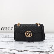 Gucci Marmont Small Black Bag 26x15x7cm - 1