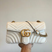 Gucci Marmont Shoulder Bag White 26x7x15cm - 1