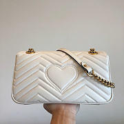 Gucci Marmont Shoulder Bag White 26x7x15cm - 4