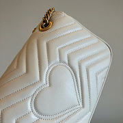 Gucci Marmont Shoulder Bag White 26x7x15cm - 3