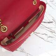 Gucci Marmont Shoulder Bag Red 26x7x15cm - 6