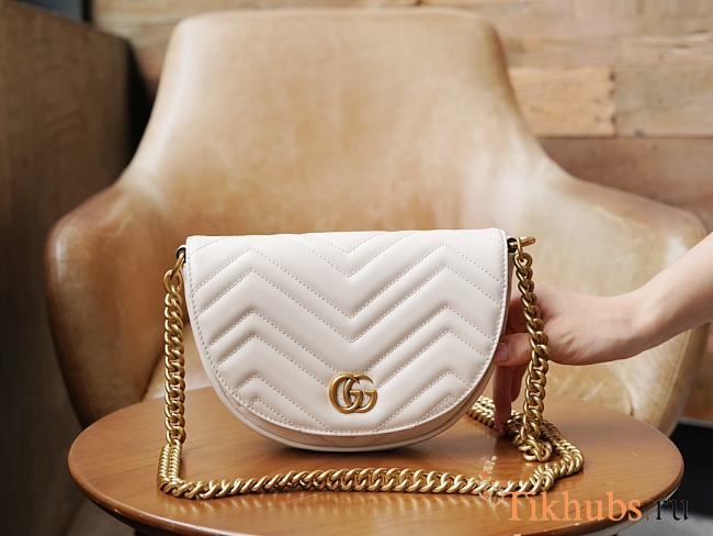 Gucci Marmont Crossbody Bag White 20x15x4cm - 1