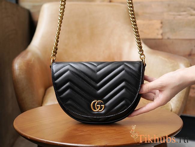 Gucci Marmont Crossbody Bag Black 20x15x4cm - 1