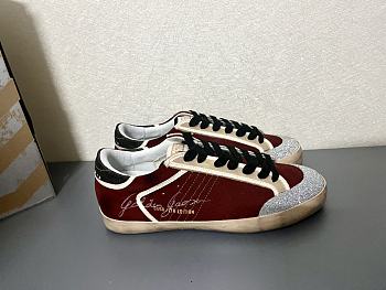 Golden Goose Penstar Burgundy Suede Sneaker