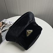 Prada Black Velvet Hat - 3