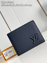 Louis Vuitton LV Wallet Multiple Navy Blue 11.5x9x1.5cm - 1