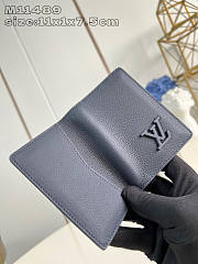 Louis Vuitton LV Navy Blue Pocket Organizer 7.5x11.1x1cm - 3