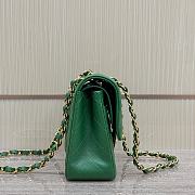 Chanel Flap Bag Green Caviar Gold 23cm - 6