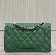 Chanel Flap Bag Green Caviar Gold 23cm - 3