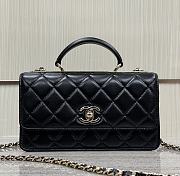 Chanel Top Handle Trendy Black Lambskin 18.5x11x6cm - 1