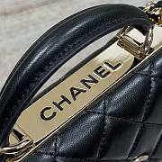 Chanel Top Handle Trendy Black Lambskin 18.5x11x6cm - 3