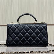 Chanel Top Handle Trendy Black Lambskin 18.5x11x6cm - 2