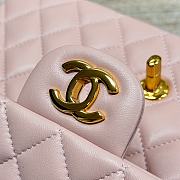 Chanel Medium Flap Bag Light Pink Gold Lambskin 25cm - 6