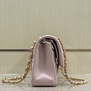 Chanel Medium Flap Bag Light Pink Gold Lambskin 25cm - 5