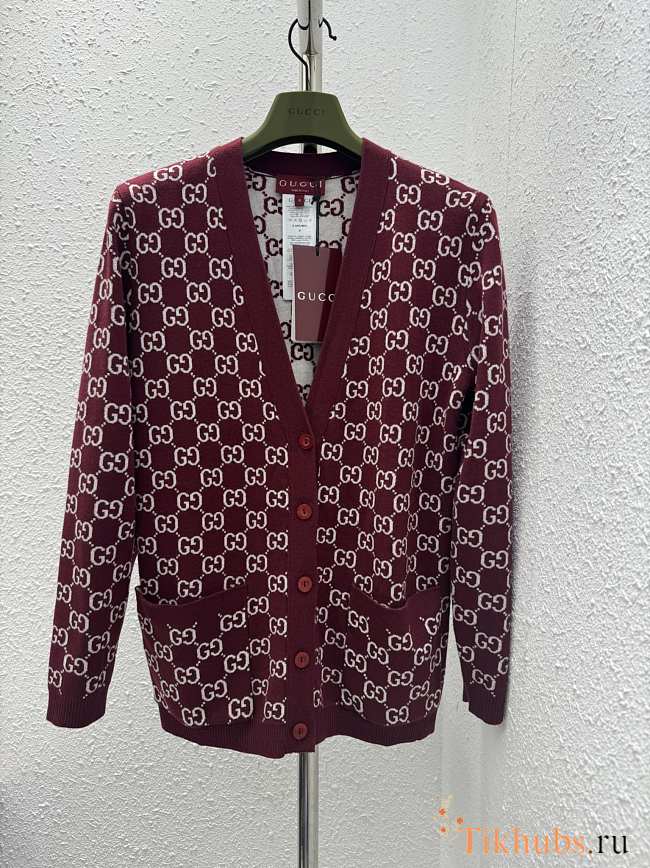 Gucci Reversible GG Wool Jacquard Cardigan - 1