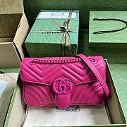 Gucci Marmont Shoulder Bag Neon Pink 26x15x7cm - 1