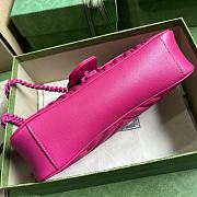 Gucci Marmont Shoulder Bag Neon Pink 26x15x7cm - 5