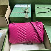 Gucci Marmont Shoulder Bag Neon Pink 26x15x7cm - 4