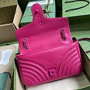 Gucci Marmont Shoulder Bag Neon Pink 26x15x7cm - 2