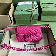 Gucci Marmont Super Mini Bag Neon Pink 16.5x10x5cm - 1