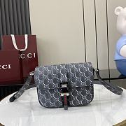 Gucci Super Mini Bag With GG Shadow Dark Grey 20x14x5.5cm - 1