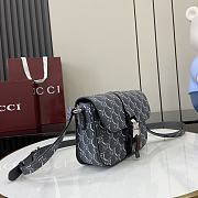 Gucci Super Mini Bag With GG Shadow Dark Grey 20x14x5.5cm - 6