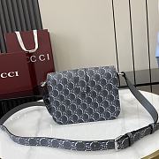 Gucci Super Mini Bag With GG Shadow Dark Grey 20x14x5.5cm - 5