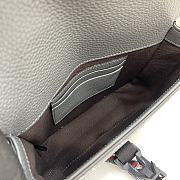 Gucci Super Mini Bag With GG Shadow Dark Grey 20x14x5.5cm - 4