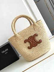 Celine Triomphe Bag Straw Raffia 23x22x23cm - 1