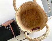 Celine Triomphe Bag Straw Raffia 23x22x23cm - 5