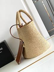 Celine Triomphe Bag Straw Raffia 23x22x23cm - 3