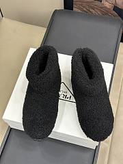 Prada Faux-Shearling Snow Black Boots - 2