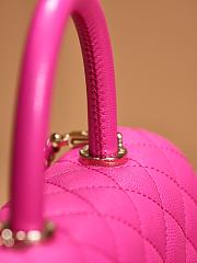 Chanel Coco Handle Flap Bag Neon Pink Caviar Gold 24cm - 6