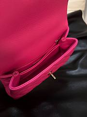 Chanel Coco Handle Flap Bag Neon Pink Caviar Gold 24cm - 5