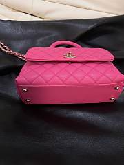 Chanel Coco Handle Flap Bag Neon Pink Caviar Gold 24cm - 4