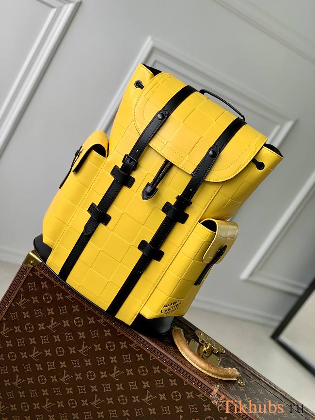 Louis Vuitton LV Backpack Christopher MM Yellow 44x12.5x38cm - 1