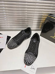 Christian Louboutin Vieira Embellished Leather Sneakers - 3