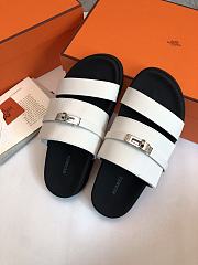 Hermes Jackson Sandal White Silver - 4