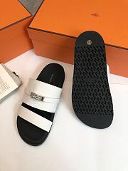 Hermes Jackson Sandal White Silver - 2