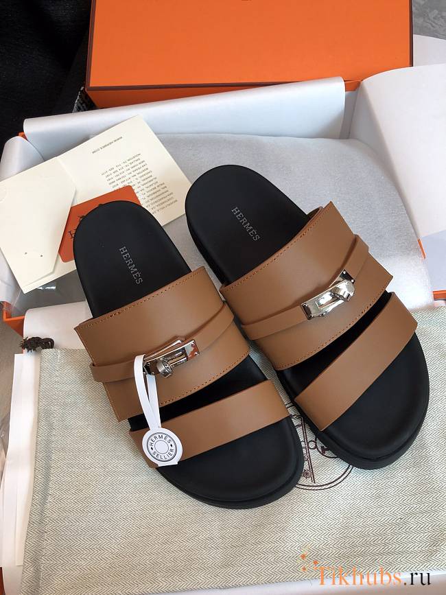 Hermes Jackson Sandal Brown - 1