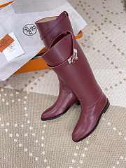 Hermes Jumping Boot Silver Wine - 4