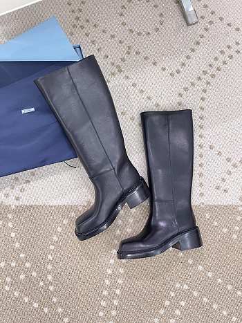 Prada Black Leather Boot