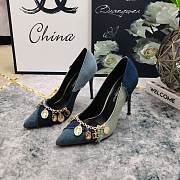 Dolce Gabbana Patchwork Denim Pumps 9cm - 3