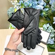 Gucci Black Leather GG Marmont Gloves - 4