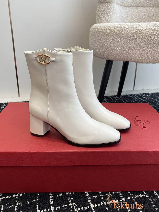 Valentino Vlogo Ankle Boot 70mm White - 1