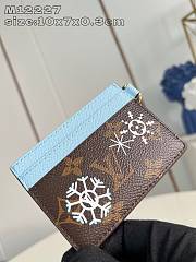 Louis Vuitton LV Charms Card Holder Blue 10.2x7.3x0.3cm - 2