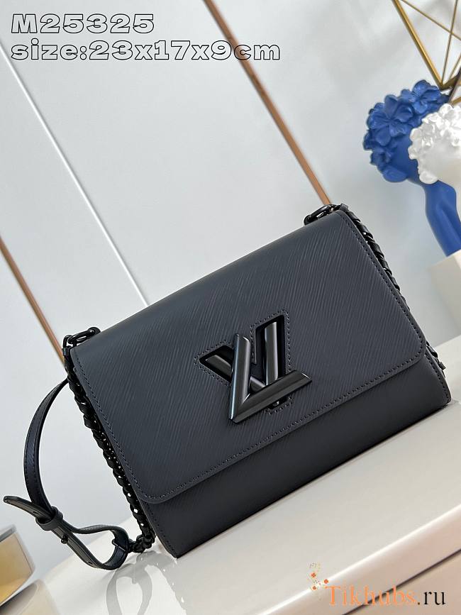 Louis Vuitton LV Twist MM All Black 23x17x9.5cm - 1