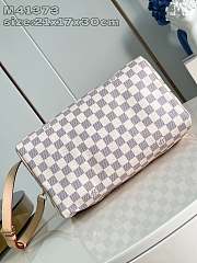 Louis Vuitton Damier Azur Speedy 30cm With Shoulder Strap Bag N41001 - 5