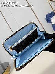 Louis Vuitton LV Zippy Wallet Blue 19.5x10.5x2.5cm - 5